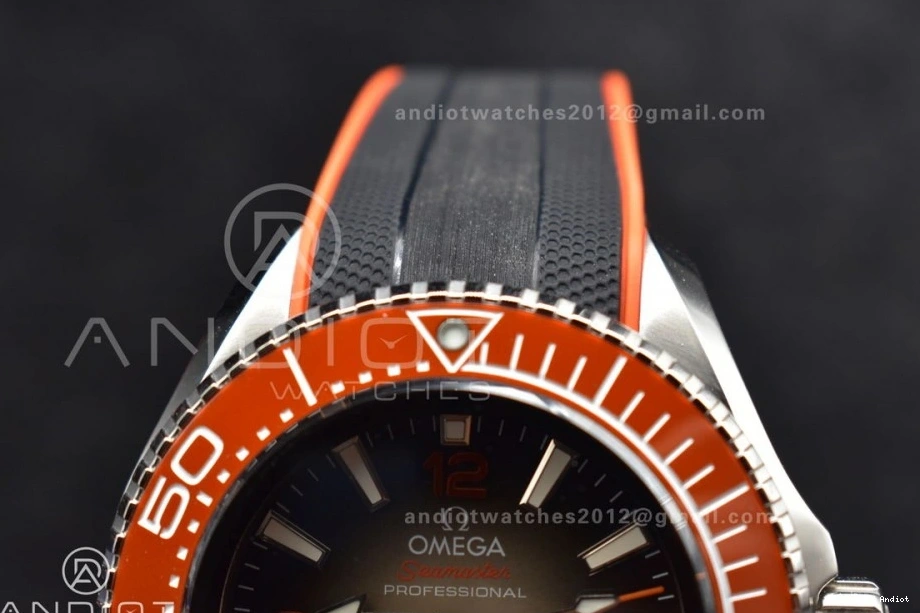Bezel 6000M Seamaster 1:1 Strap Best Deep Rubber Gray Ultra Ceramic Black A2824 on Orange Edition Dial SS TF 1228